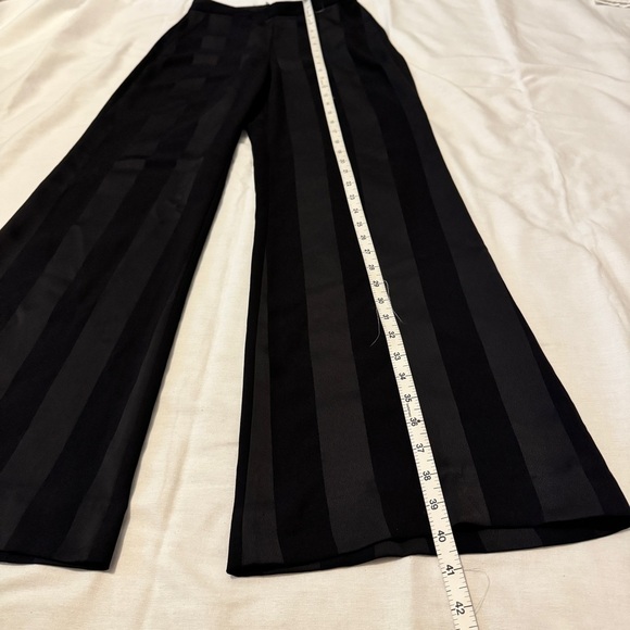 Rebecca Vallance 2 Black Stripe High Waist Wide Leg Pants Trousers Capsule - Picture 8 of 11
